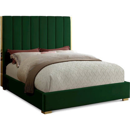 Becca Green Velvet Full Bed