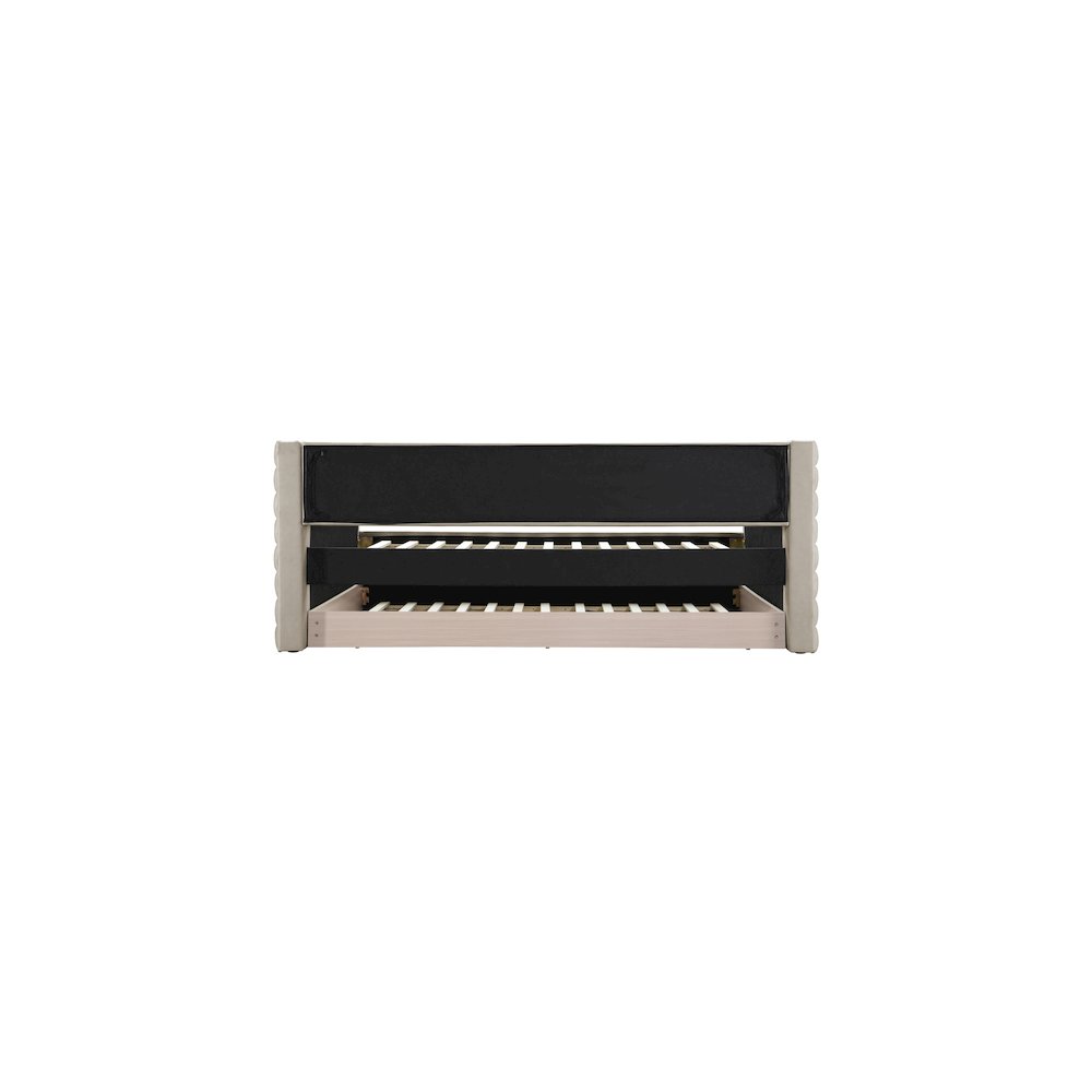 Beverly Beige Vegan Leather Twin Daybed