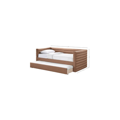 Beverly Cognac Vegan Leather Twin Daybed