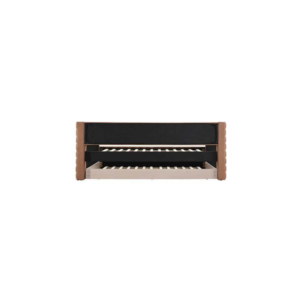 Beverly Cognac Vegan Leather Twin Daybed