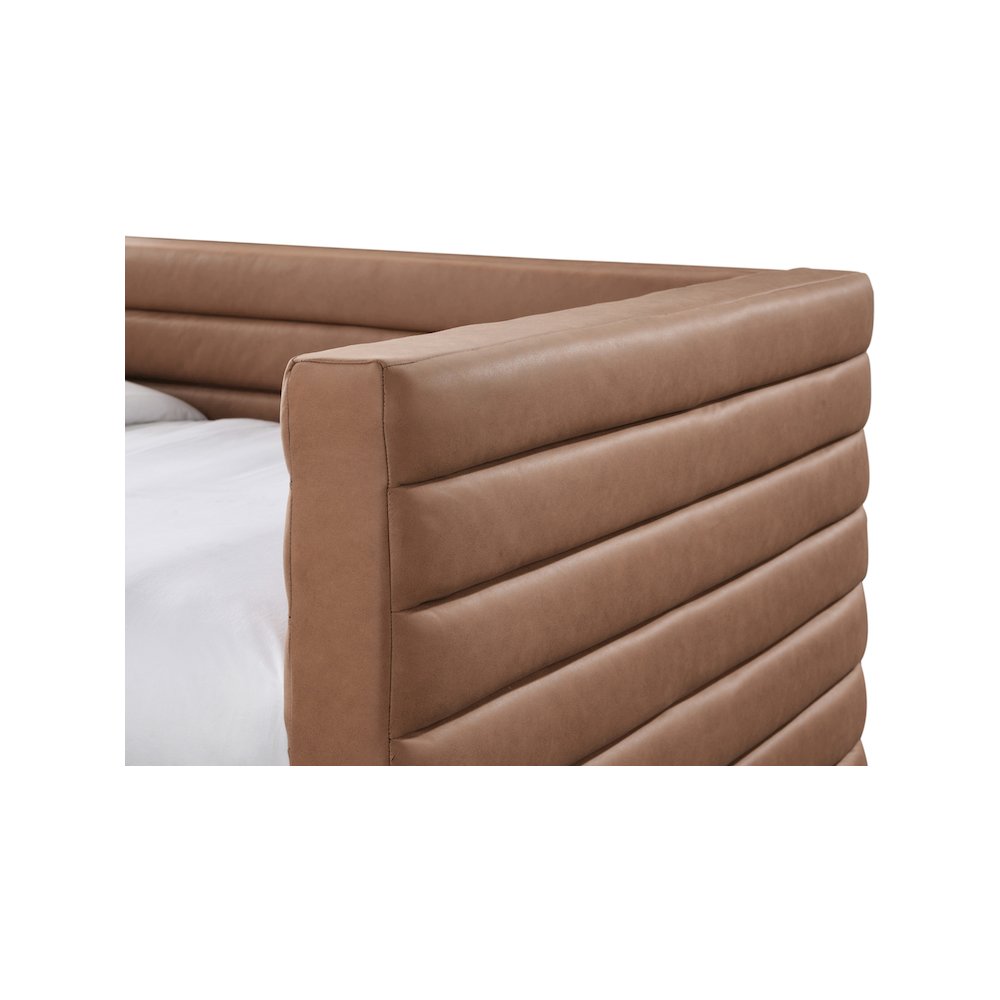 Beverly Cognac Vegan Leather Twin Daybed