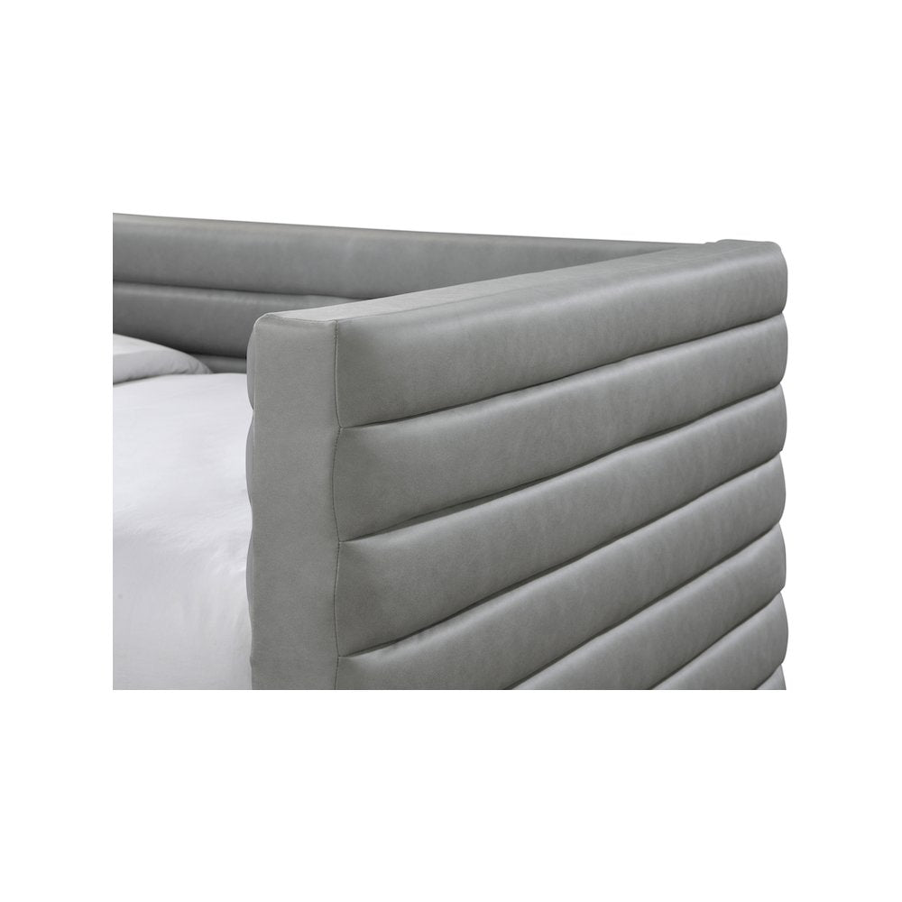 Beverly Grey Vegan Leather Twin Daybed