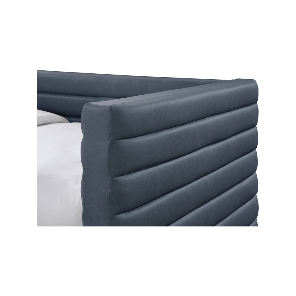 Beverly Navy Vegan Leather Twin Daybed