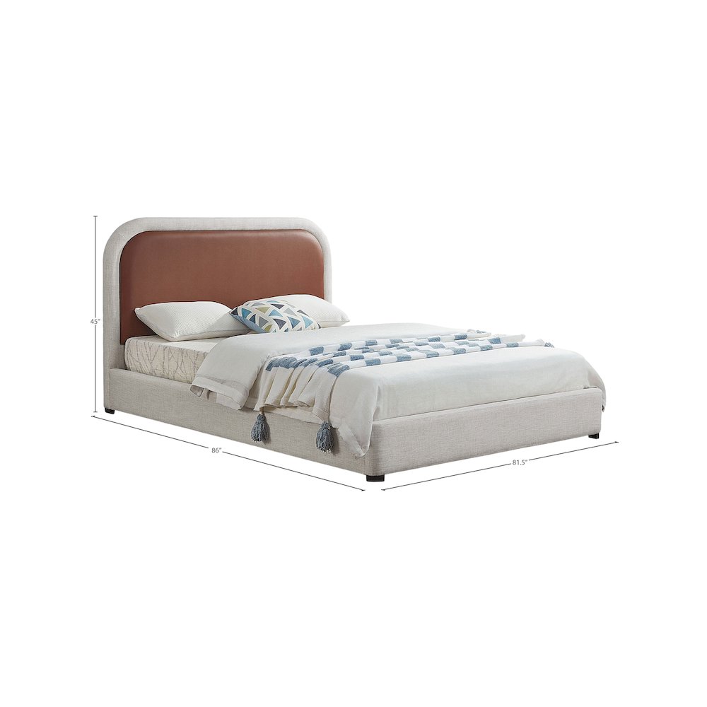 Blake Brown Vegan Leather King Bed