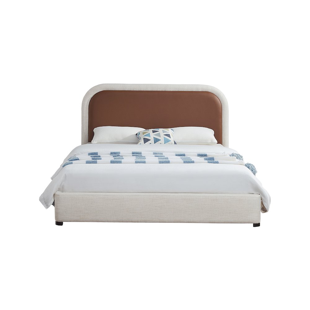 Blake Brown Vegan Leather King Bed