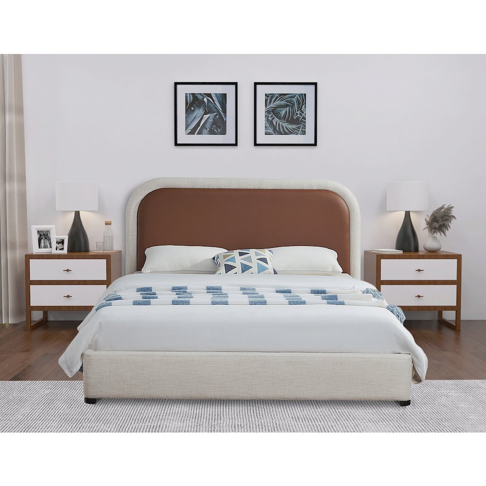 Blake Brown Vegan Leather King Bed