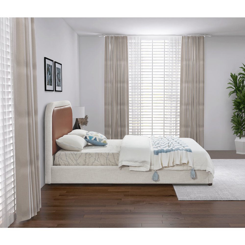 Blake Brown Vegan Leather King Bed