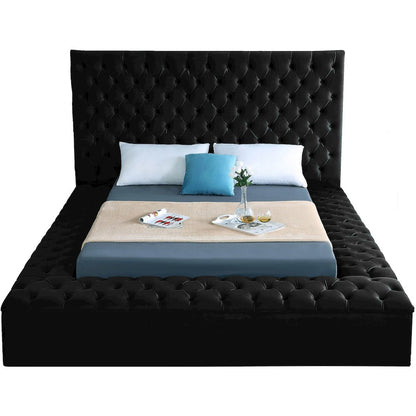 Bliss Black Velvet King Bed
