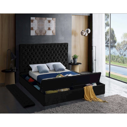 Bliss Black Velvet King Bed