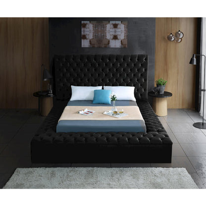Bliss Black Velvet Queen Bed