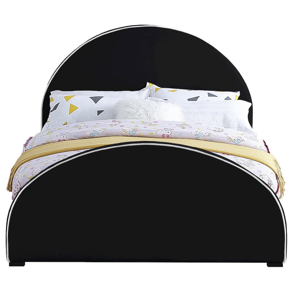 Brody Black Velvet Full Bed