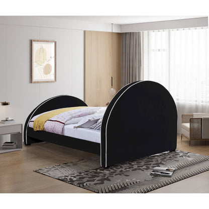 Brody Black Velvet Full Bed