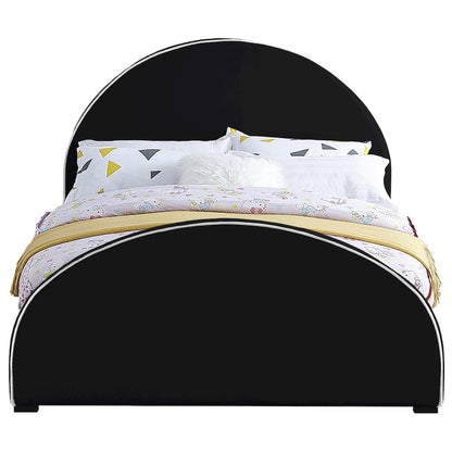 Brody Black Velvet Queen Bed
