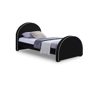 Brody Black Velvet Twin Bed