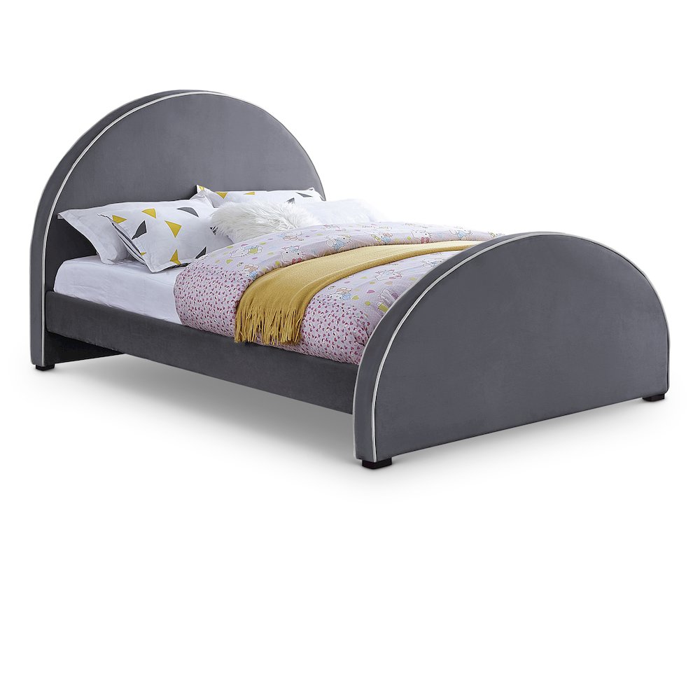 Brody Grey Velvet Full Bed