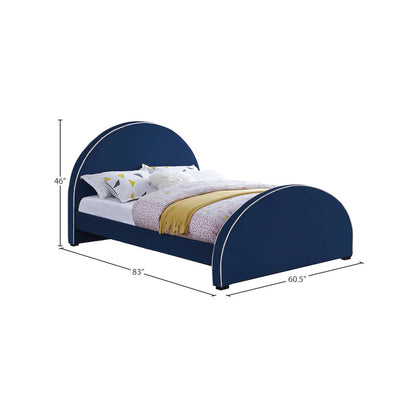 Brody Navy Velvet Full Bed