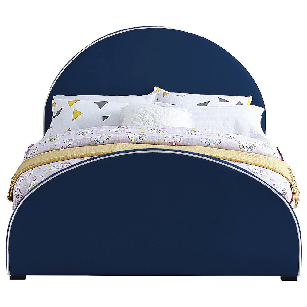 Brody Navy Velvet Full Bed
