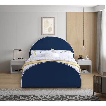 Brody Navy Velvet Full Bed