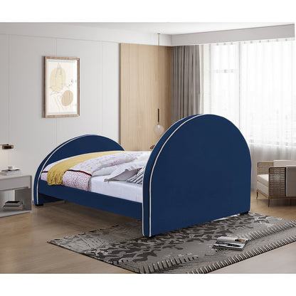 Brody Navy Velvet Full Bed