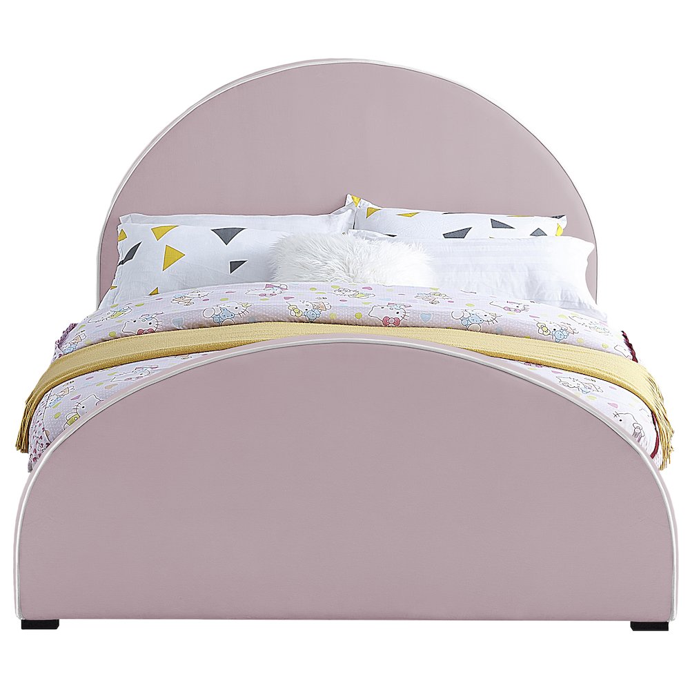 Brody Pink Velvet Queen Bed