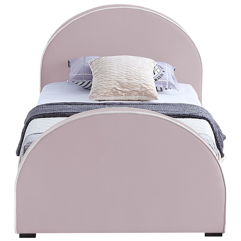 Brody Pink Velvet Twin Bed
