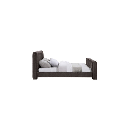 Camila Brown Chenille Fabric King Bed
