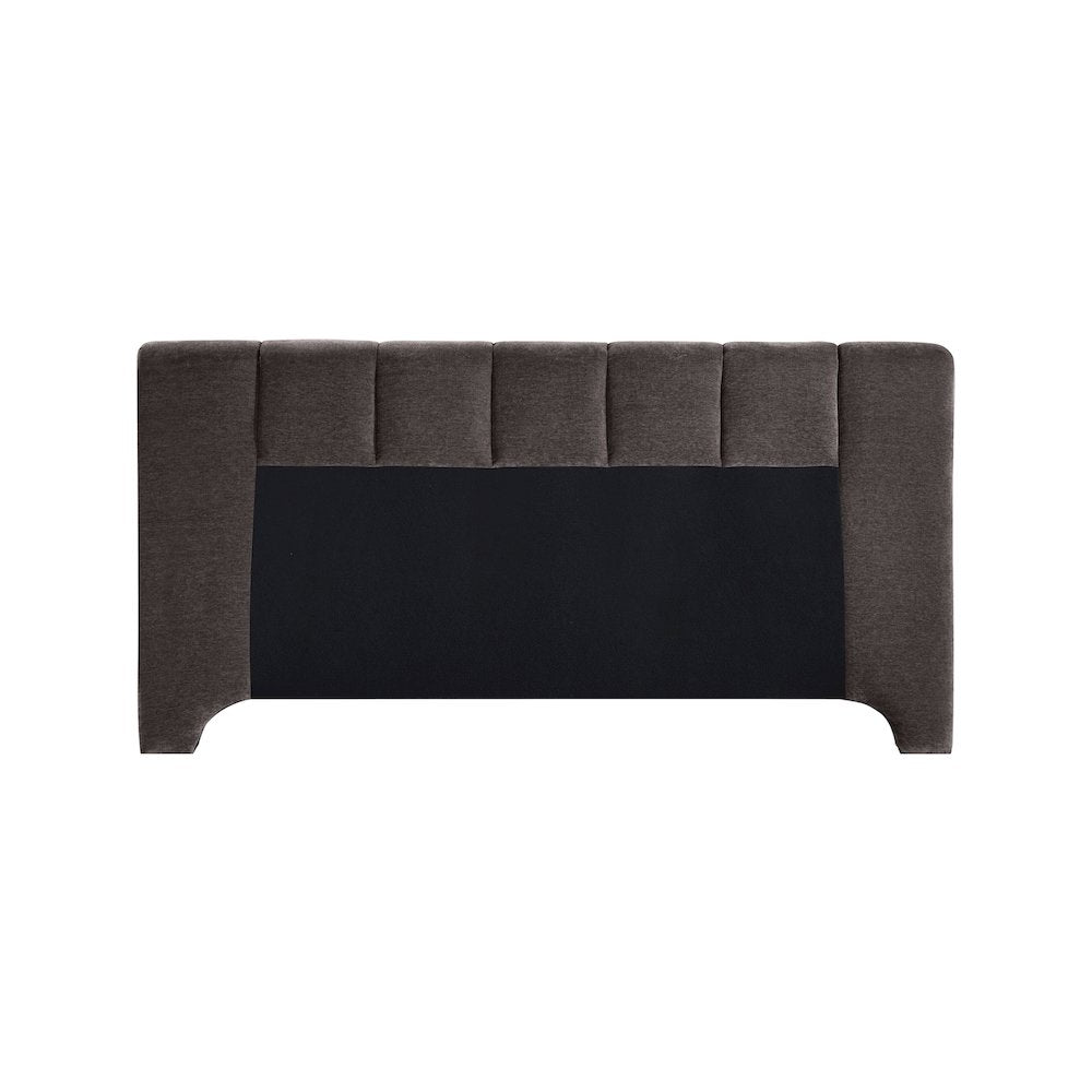 Camila Brown Chenille Fabric King Bed