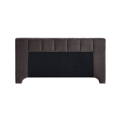 Camila Brown Chenille Fabric King Bed