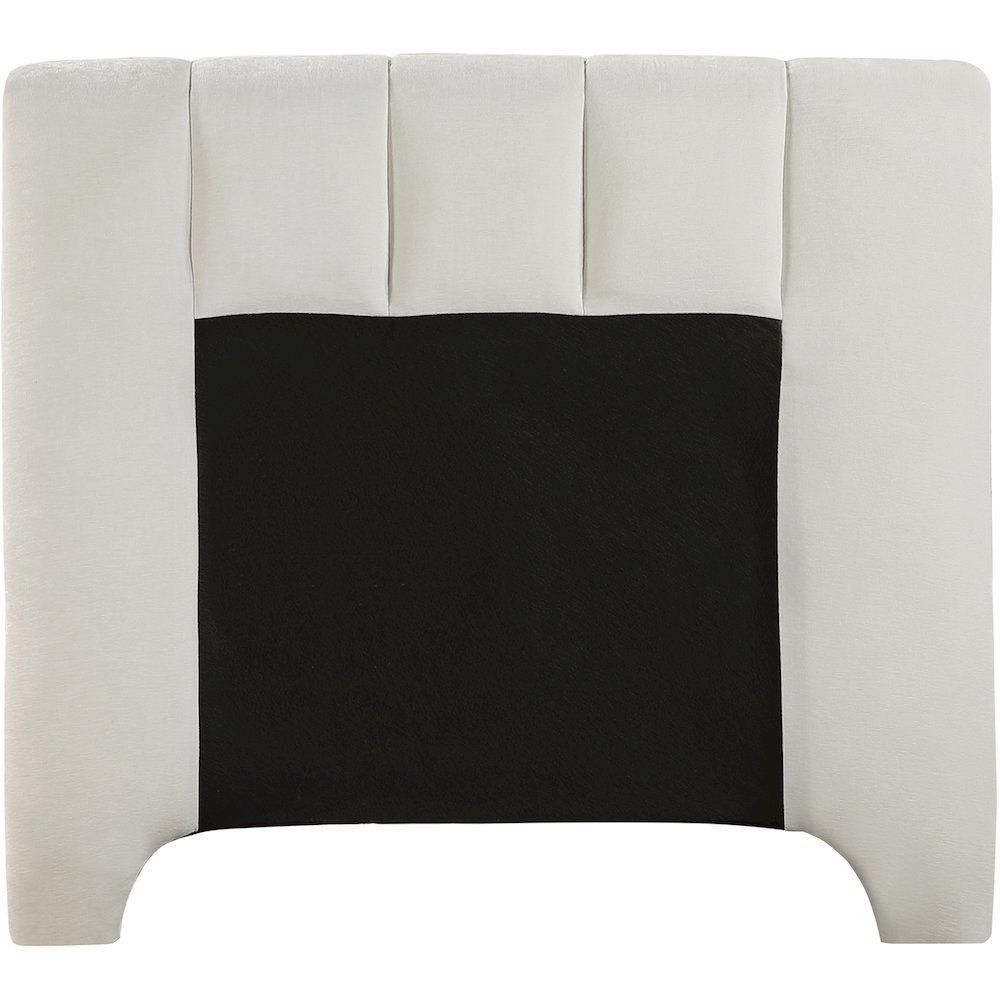 Camila Cream Chenille Fabric Twin Bed