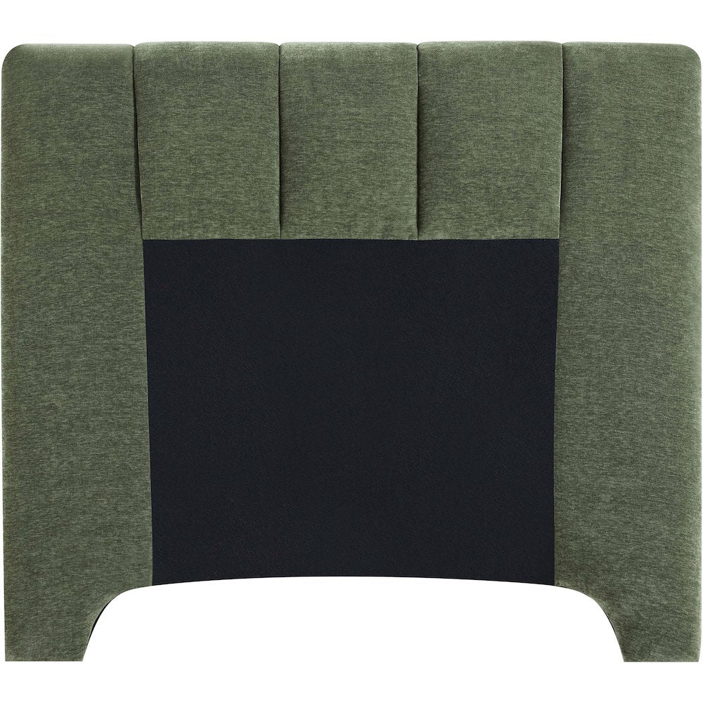 Camila Green Chenille Fabric Twin Bed