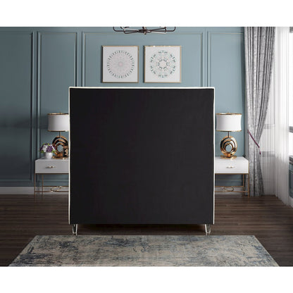 Candace Cream Velvet King Bed