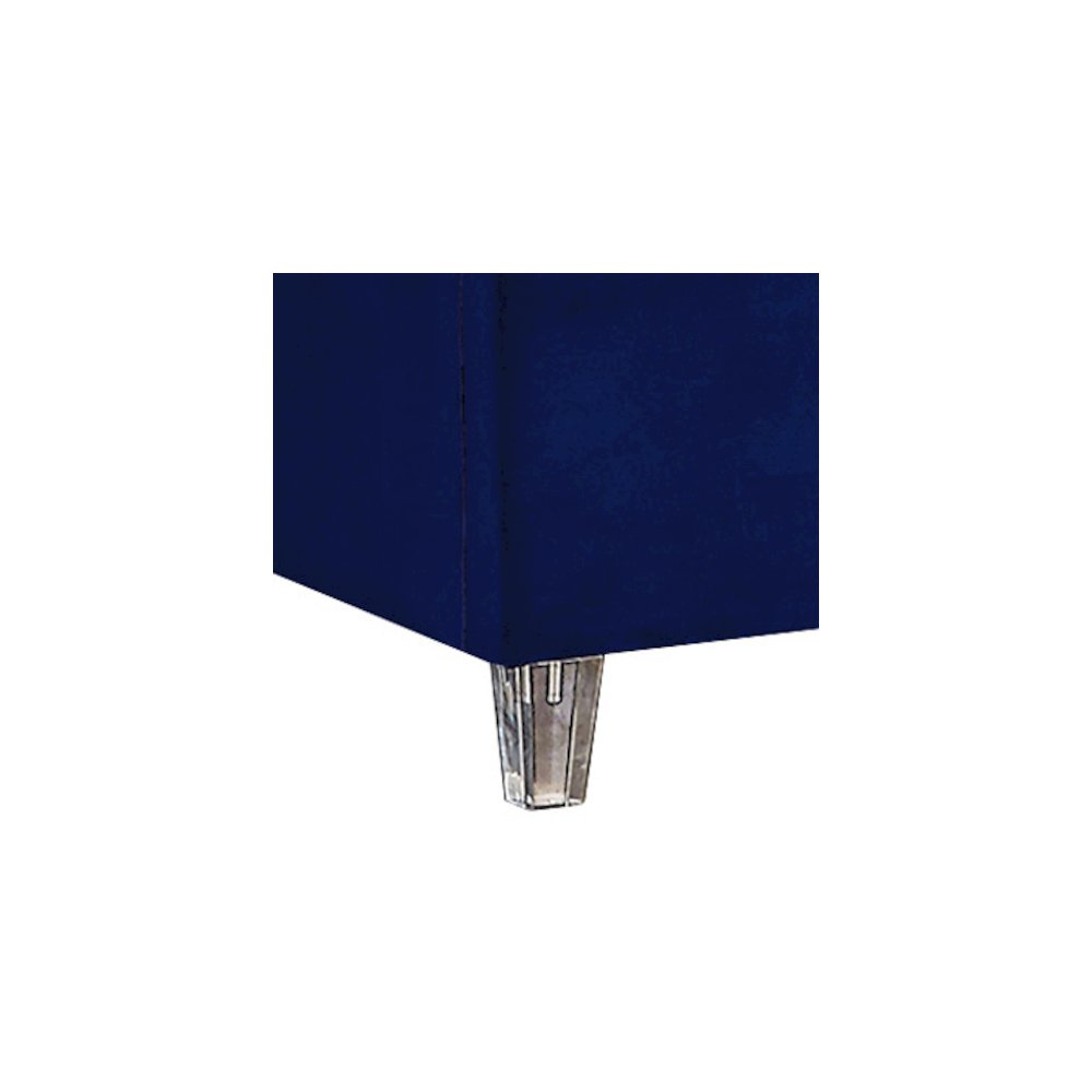 Candace Navy Velvet Queen Bed
