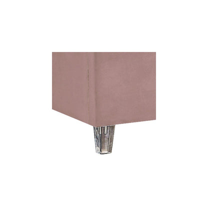 Candace Pink Velvet Twin Bed