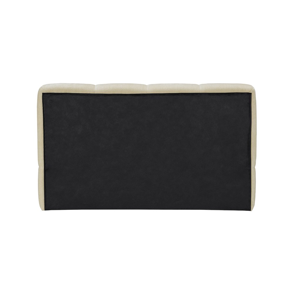 Carlin Beige Chenille Fabric Twin Bed