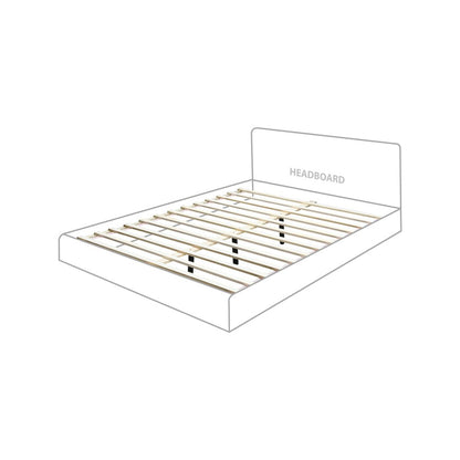 Casa Cream Vegan Leather Queen Bed