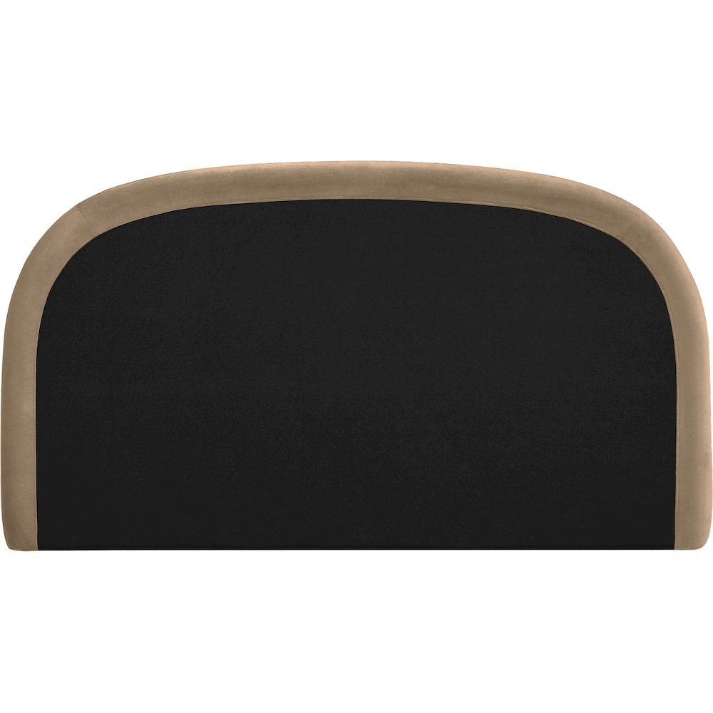 Celine Beige Velvet Upholstered Queen Bed