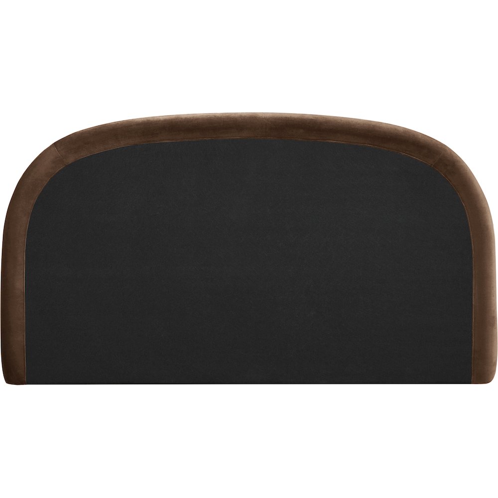 Celine Brown Velvet Upholstered Queen Bed