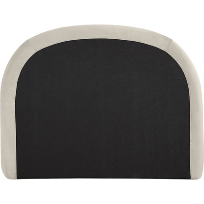 Celine Cream Velvet Upholstered Twin Bed