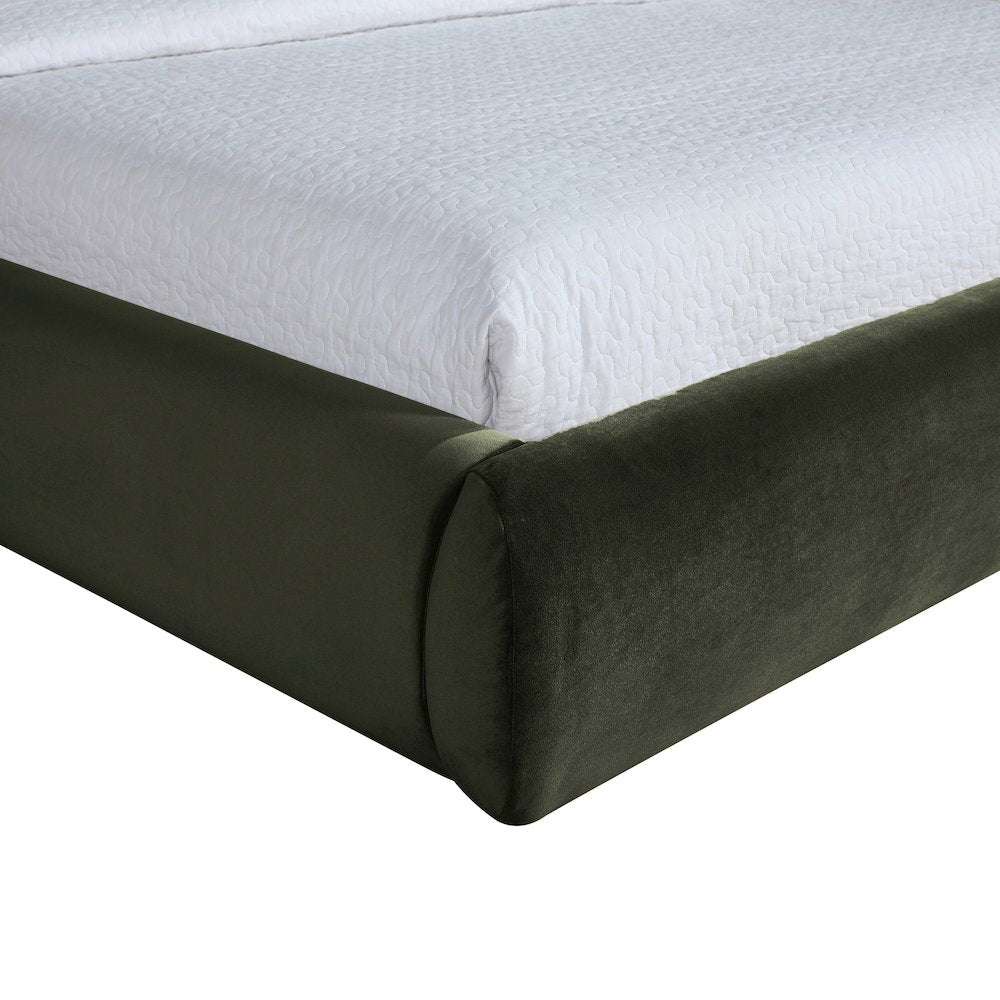 Celine Green Velvet Upholstered Full Bed