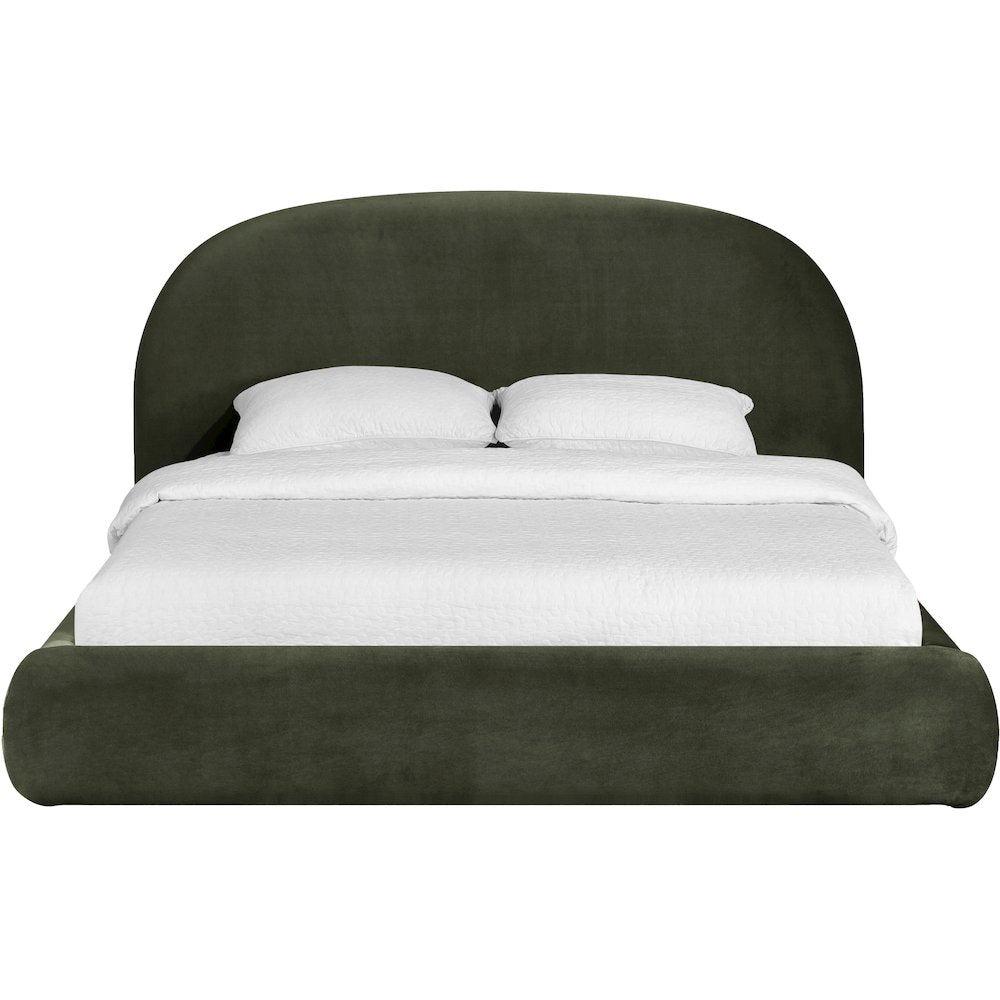 Celine Green Velvet Upholstered King Bed