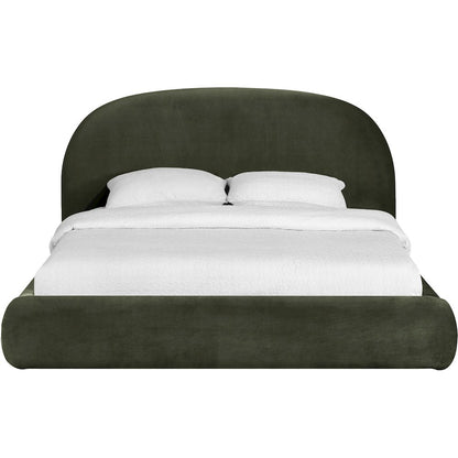 Celine Green Velvet Upholstered King Bed