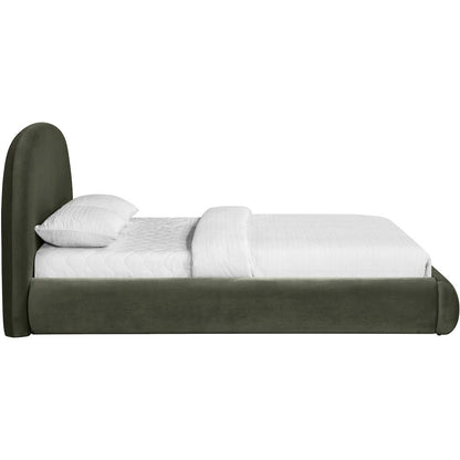 Celine Green Velvet Upholstered Queen Bed