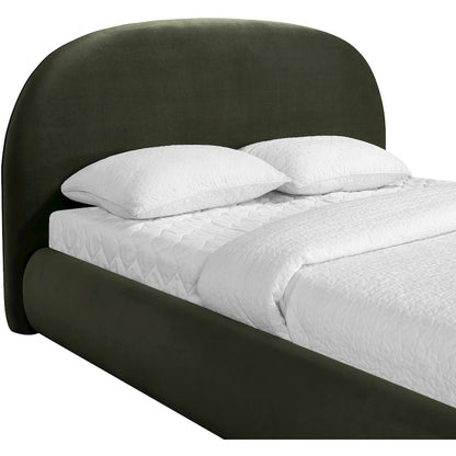Celine Green Velvet Upholstered Queen Bed