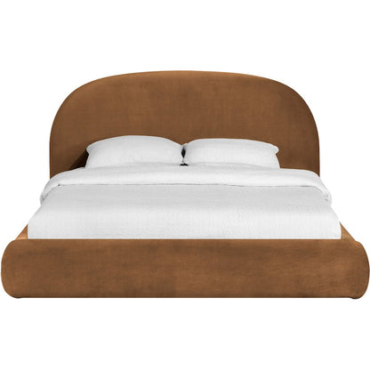 Celine Saddle Velvet Upholstered Queen Bed