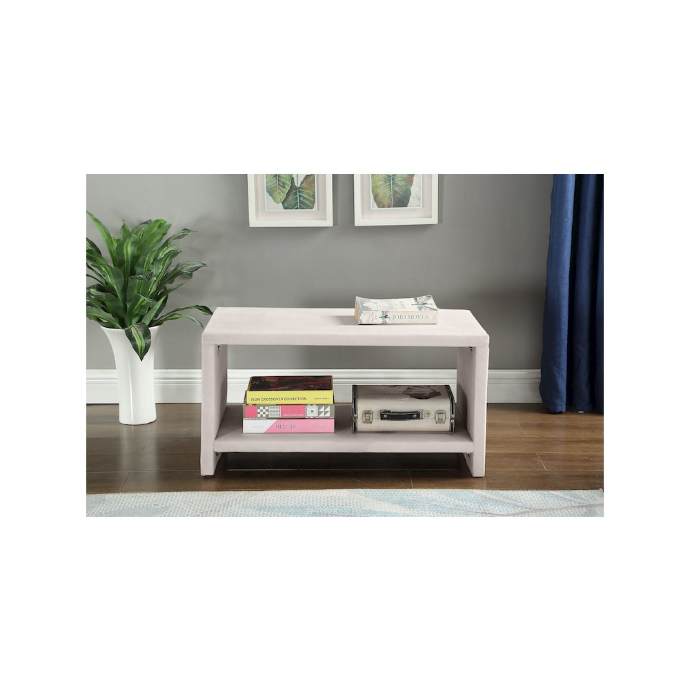 Cleo Cream Velvet Night Stand
