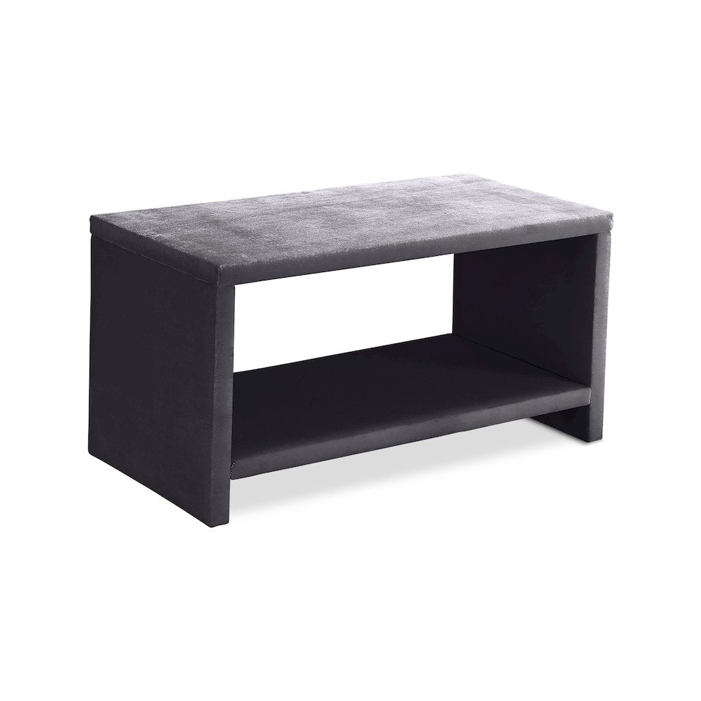 Cleo Grey Velvet Night Stand