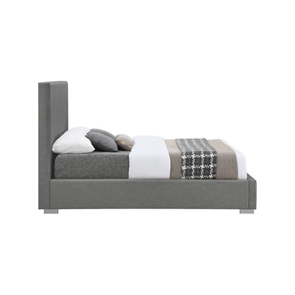 Crosby Grey Linen Textured Fabric Full Bed