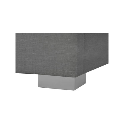 Crosby Grey Linen Textured Fabric Full Bed