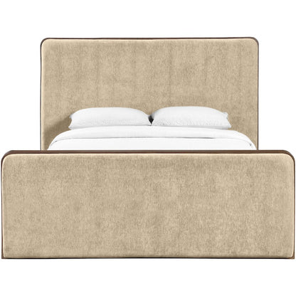 Dalton Beige Fabric Upholstered Full Bed (3 Boxes)