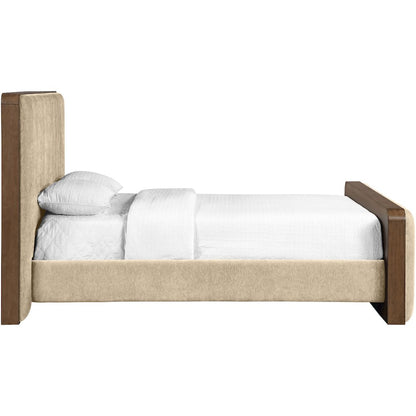 Dalton Beige Fabric Upholstered King Bed
